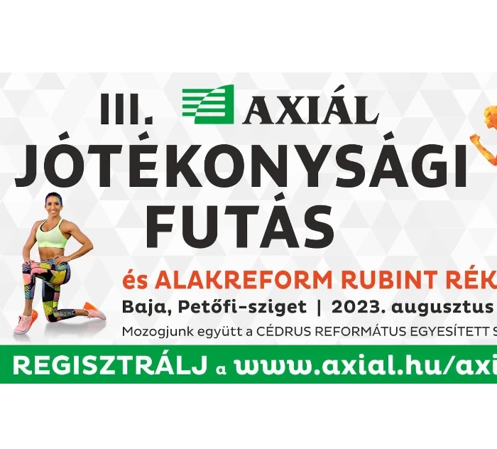 Idén a Cédrus Református Egyesített Szociális Intézményt támogatják a futók és az AXIÁL Kft.