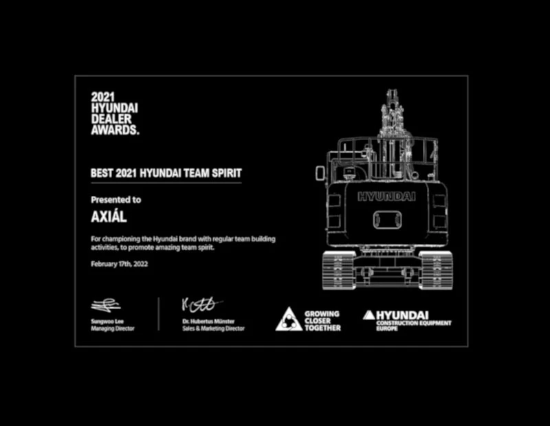 A Hyundai Dealer Awards díjazta az AXIÁL Kft-t